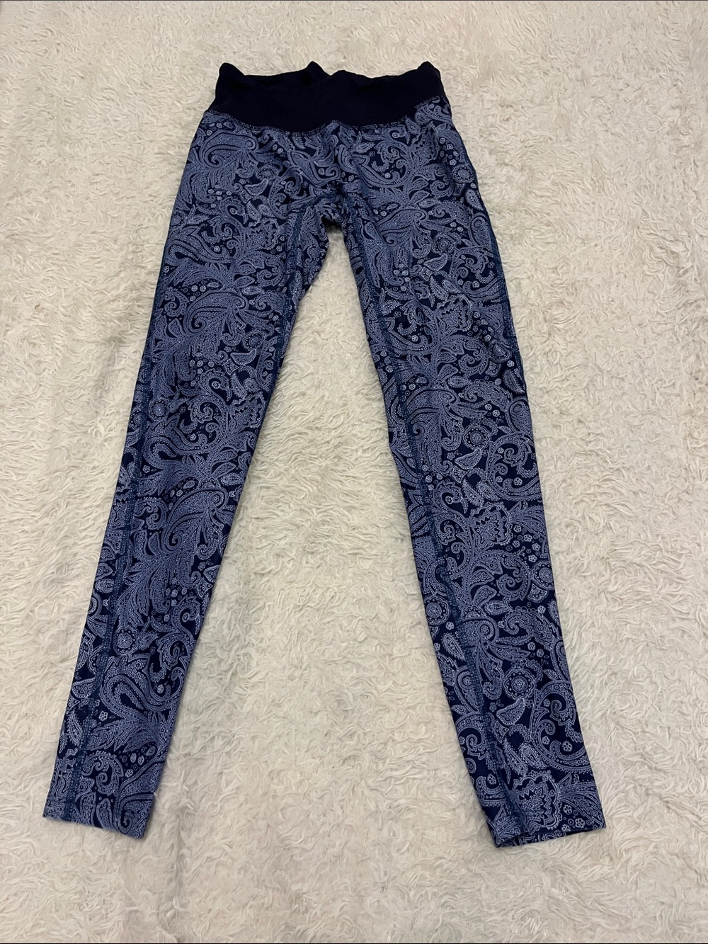 PRISMSPORT Navy Paisley Performance Leggings